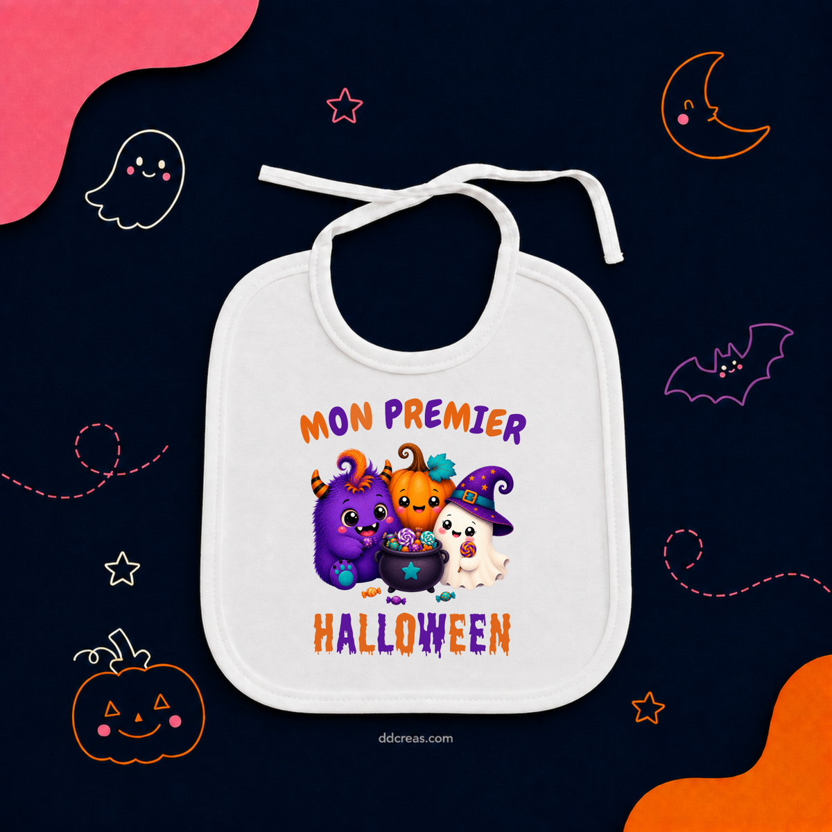 Bavoir mon premier Halloween trio