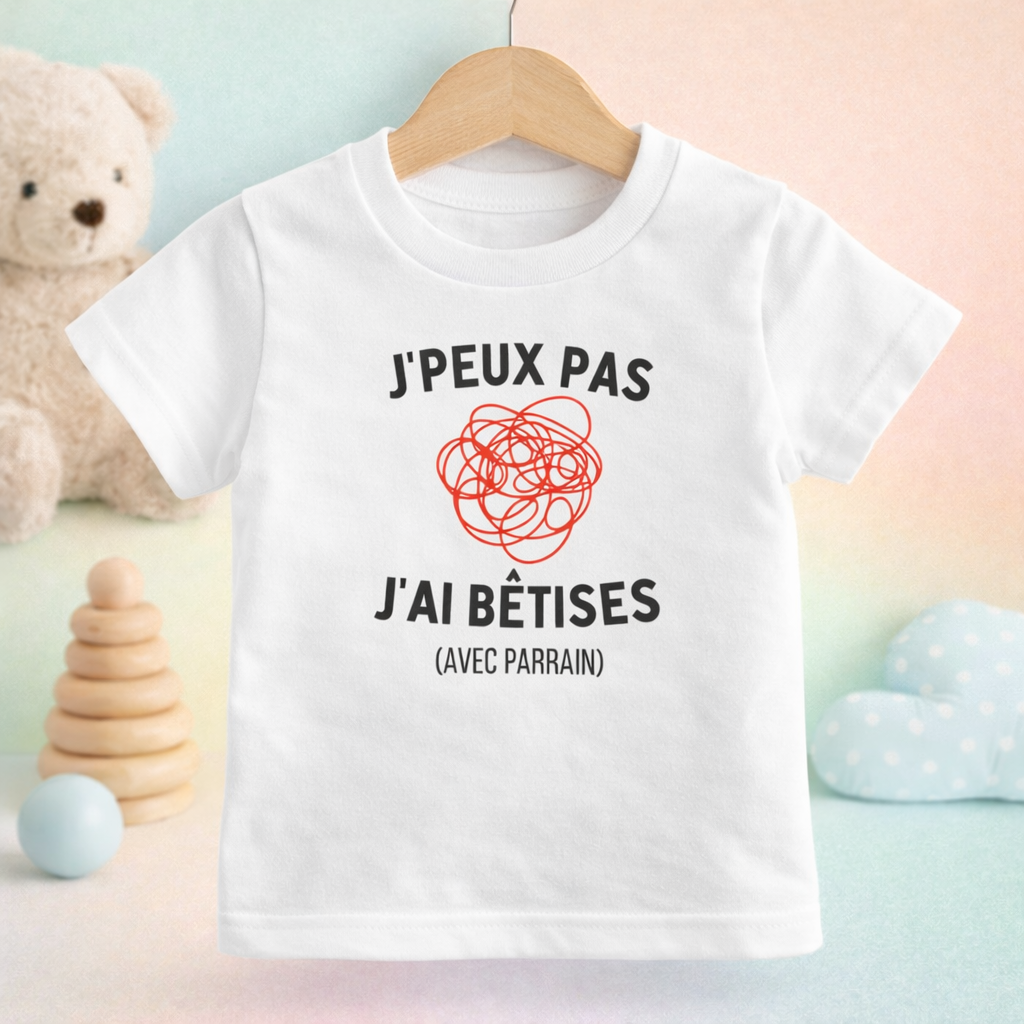 T-Shirt enfant J'peux pas j'ai bêtises
