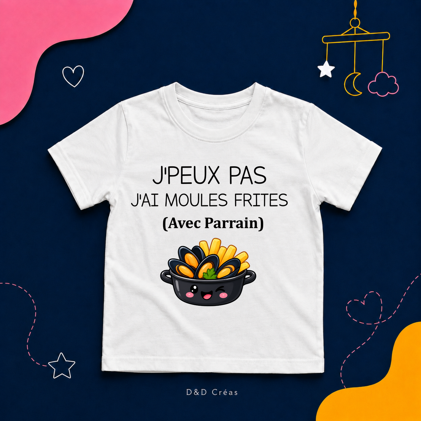 T-Shirt enfant J'peux pas j'ai moules frites