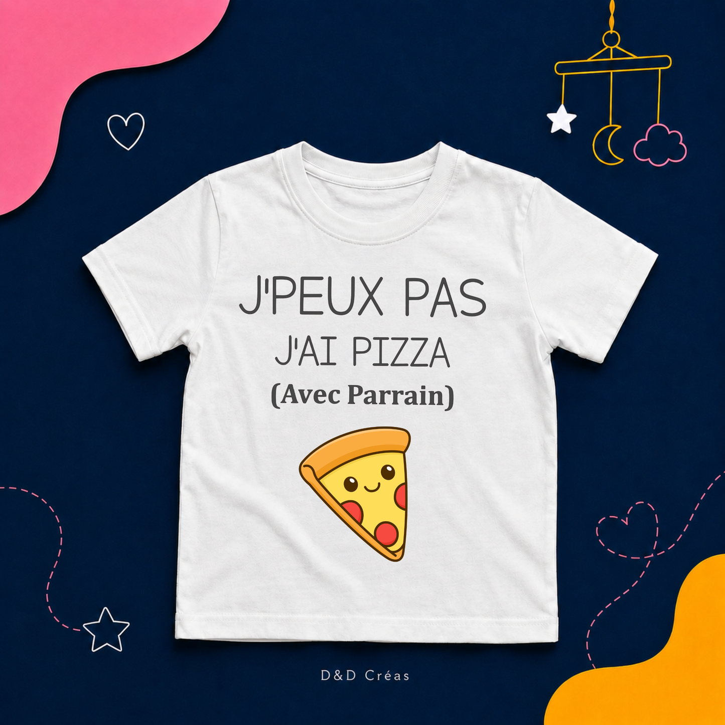 T-Shirt enfant J'peux pas j'ai Pizzas