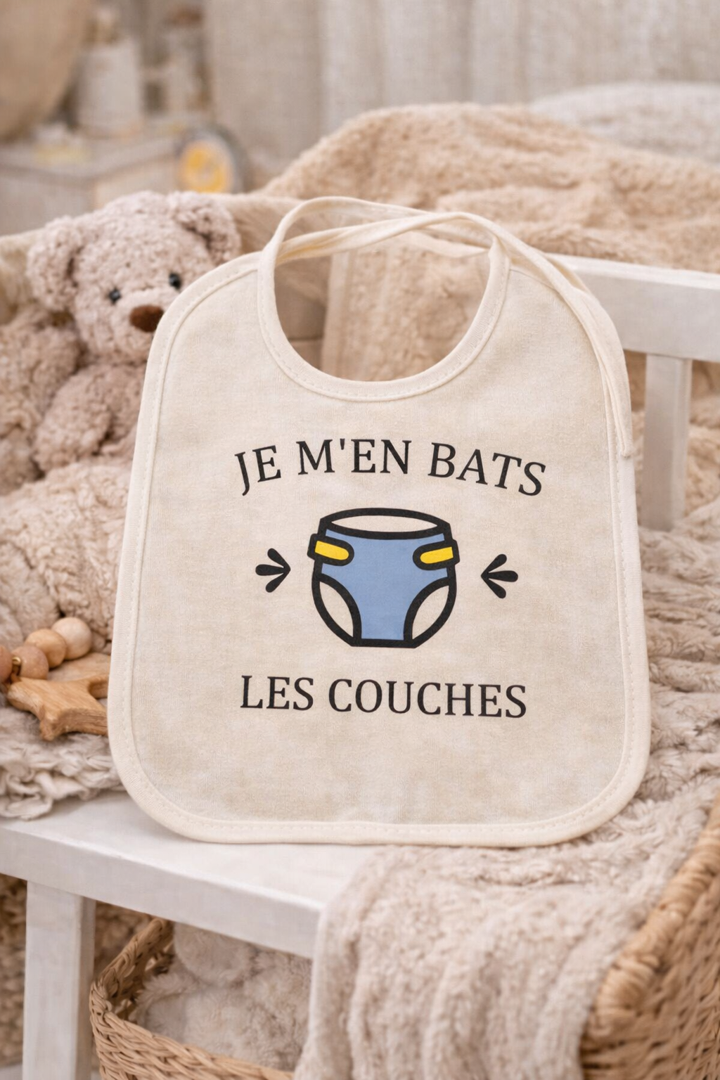 Bavoir Je m'en bats les couches