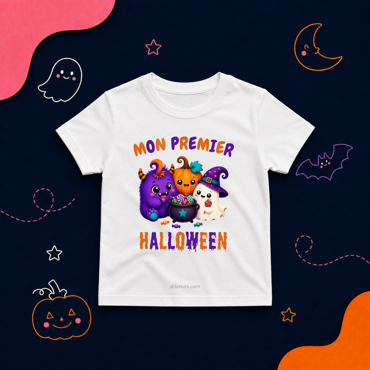 T-Shirt enfant mon premier Halloween trio