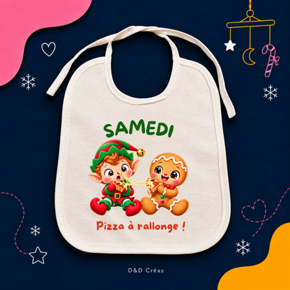 Lot de 7 bavoirs bébé de Noël  Une petite bêtise pour chaque jour 🎄
