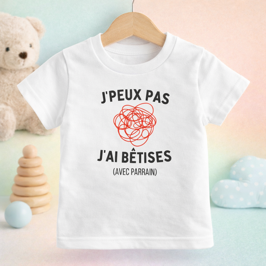 T-Shirt enfant J'peux pas j'ai bêtises