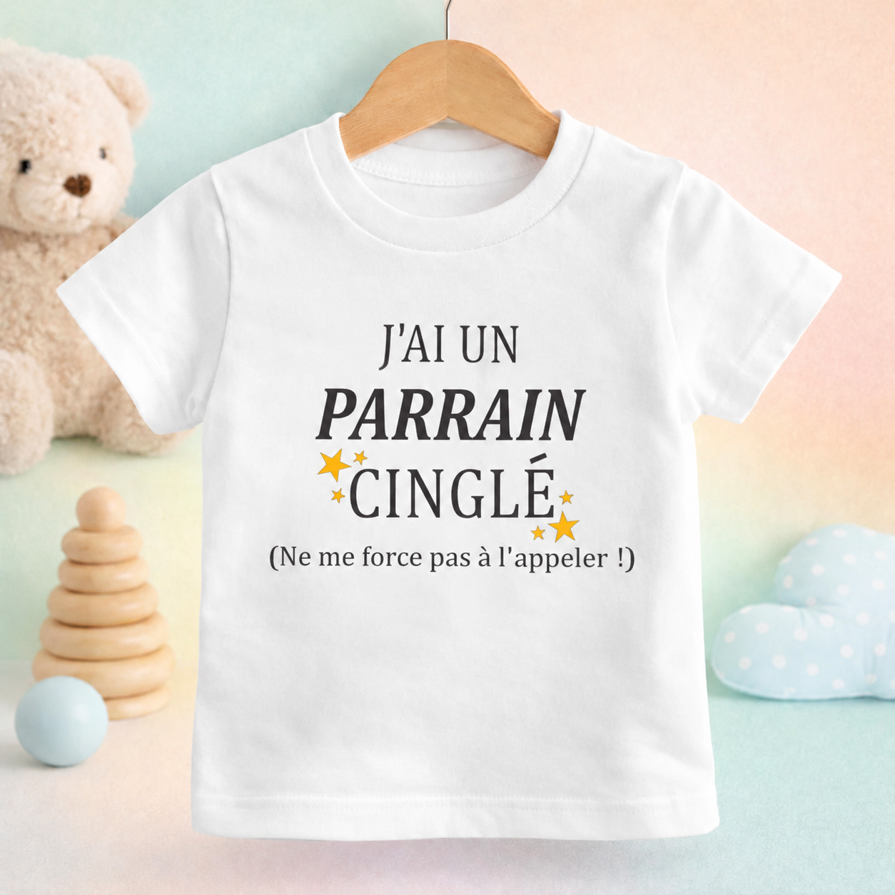 T-Shirt enfant J'ai un Parrain Cinglé..