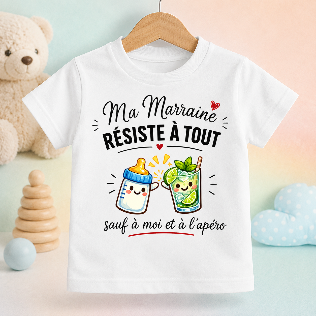 T-Shirt enfant Résiste à tout sauf à Moi et aux Apéros !
