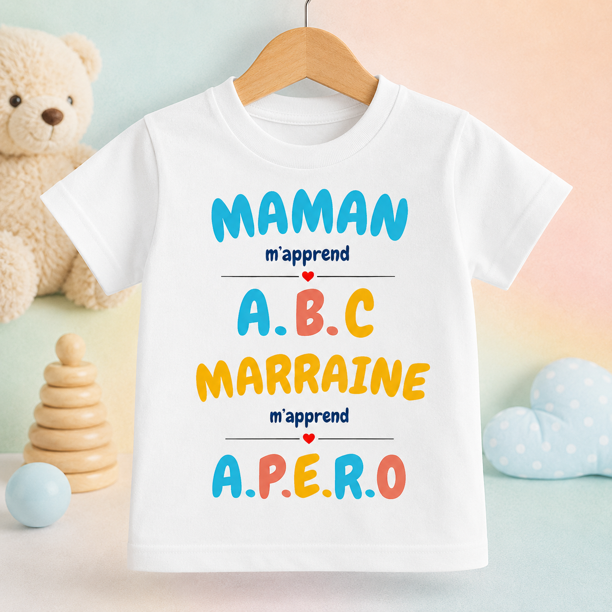 T-Shirt enfant Maman m'apprend ABC...