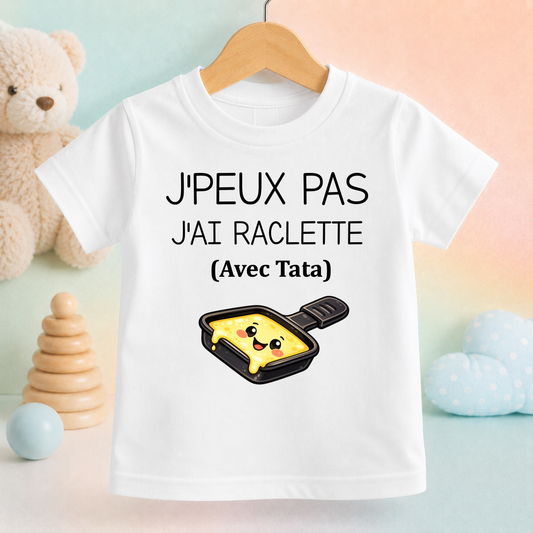 T-Shirt enfant J'peux pas j'ai Raclette !