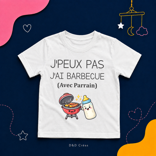 T-Shirt enfant J'peux pas j'ai Barbecue !