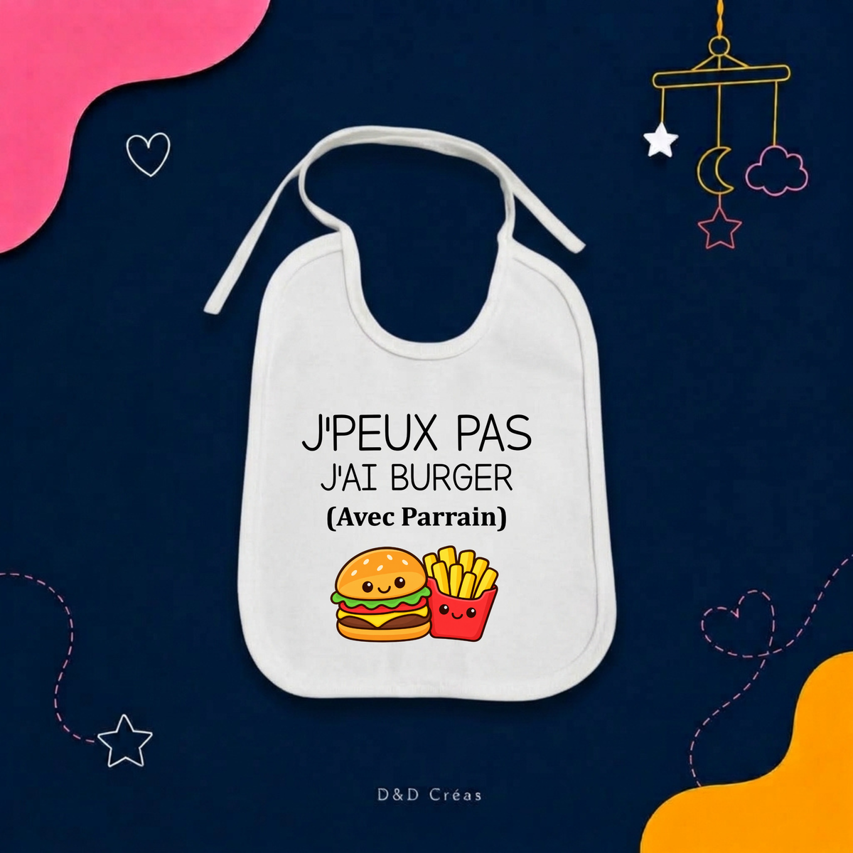 Bavoir J'peux pas j'ai Burger