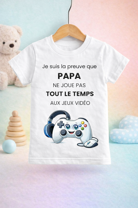 T-Shirt enfant Je suis la preuve que... Gameur