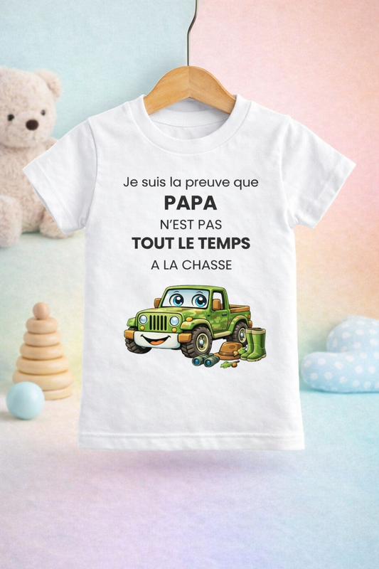T-Shirt enfant Je suis la preuve que... Chasseur
