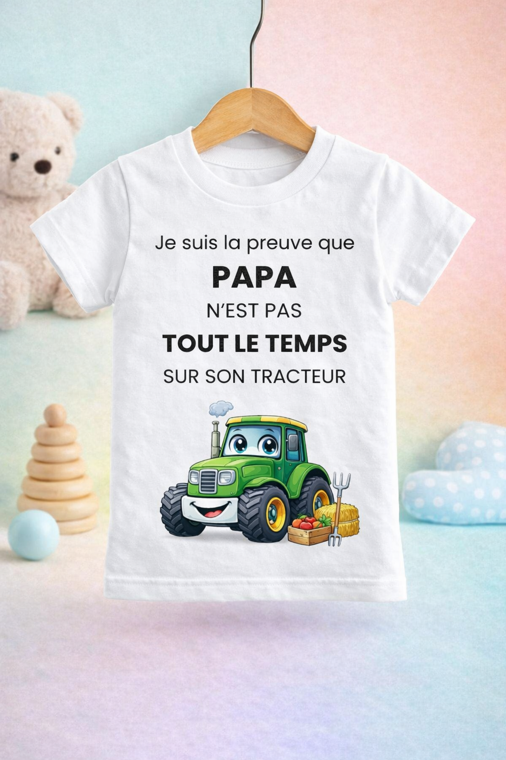 T-Shirt enfant Je suis la preuve que... Agriculteur
