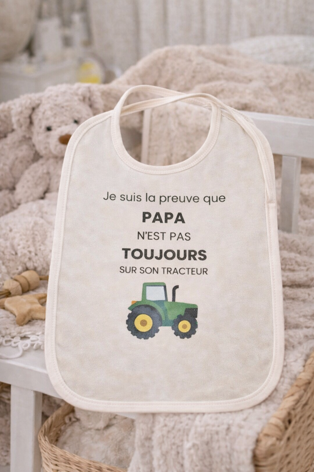Bavoir Papa tracteur