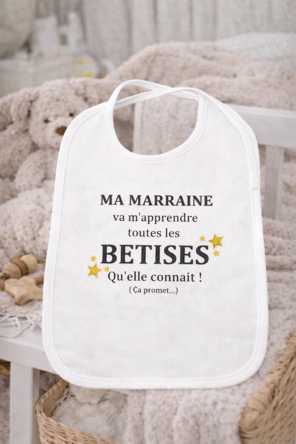 Bavoir apprentissage bêtises