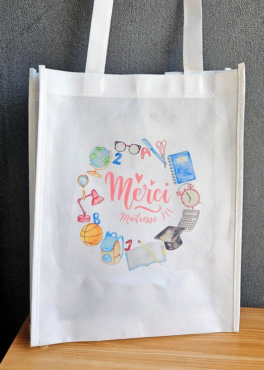 Tote bag non tissé Merci Maitresse