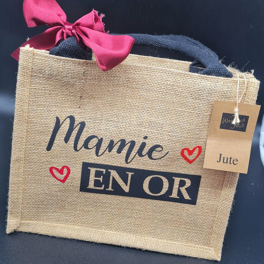 Sac en jute Mamie en Or !